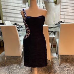 Women’s short navy blue dress